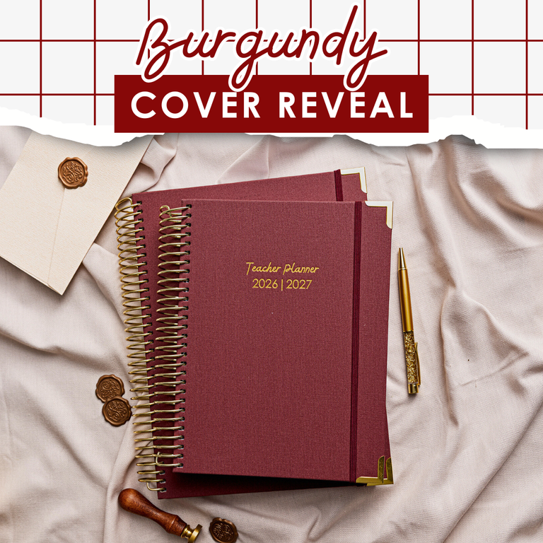 Fall Head Over Heels for Burgundy ❤️ 2026/27 Planner Cover Reveal