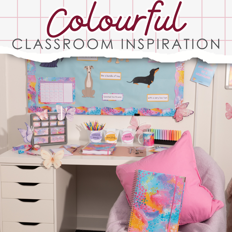 How To Create a Fun and Colourful Classroom (with printable display packs)