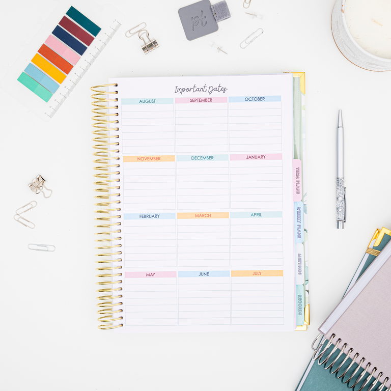 teacher planner important dates year overview 2024 2025