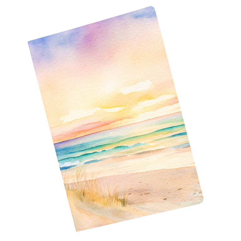 A5 lined notebook to fit in your planner pocket for teachers - sunset sands design