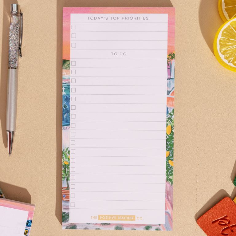 To Do List Pad: Sunny Escape