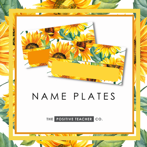 Sunflowers Name Plates