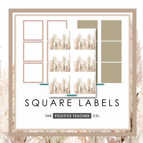 Pampas Square Labels