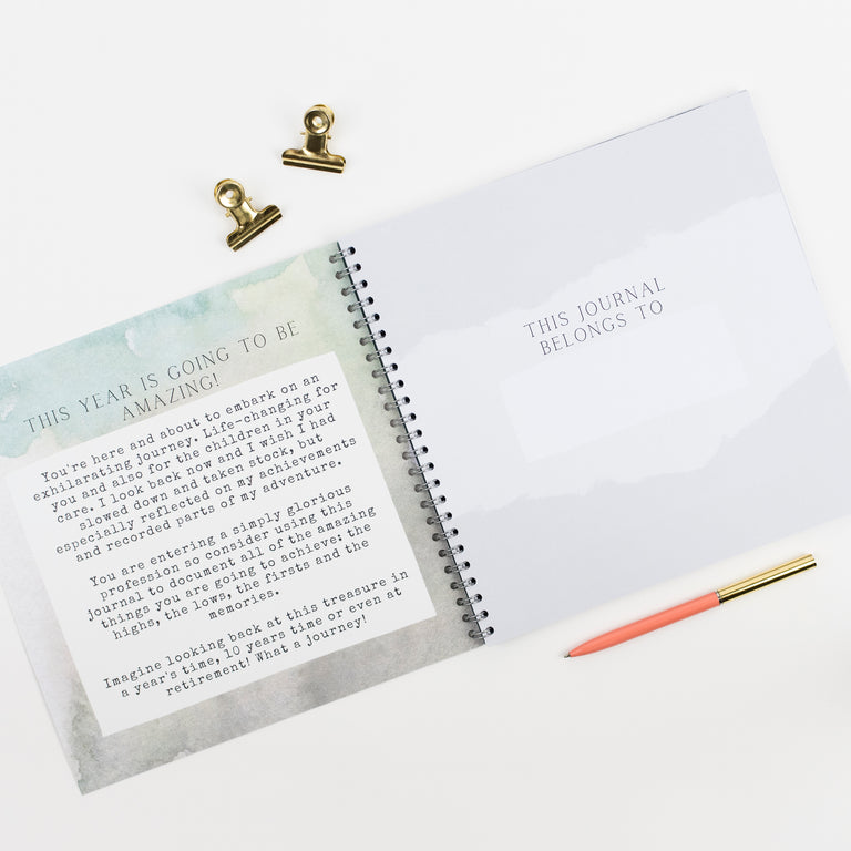 introduction page for the first year new teacher reflective journal