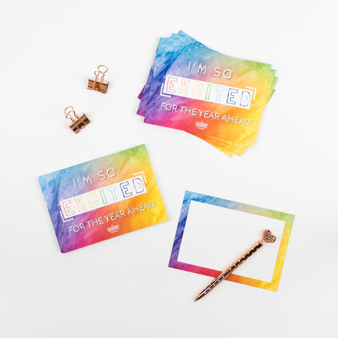 'I'm so excited for the year ahead!'  Postcards (32 cards)