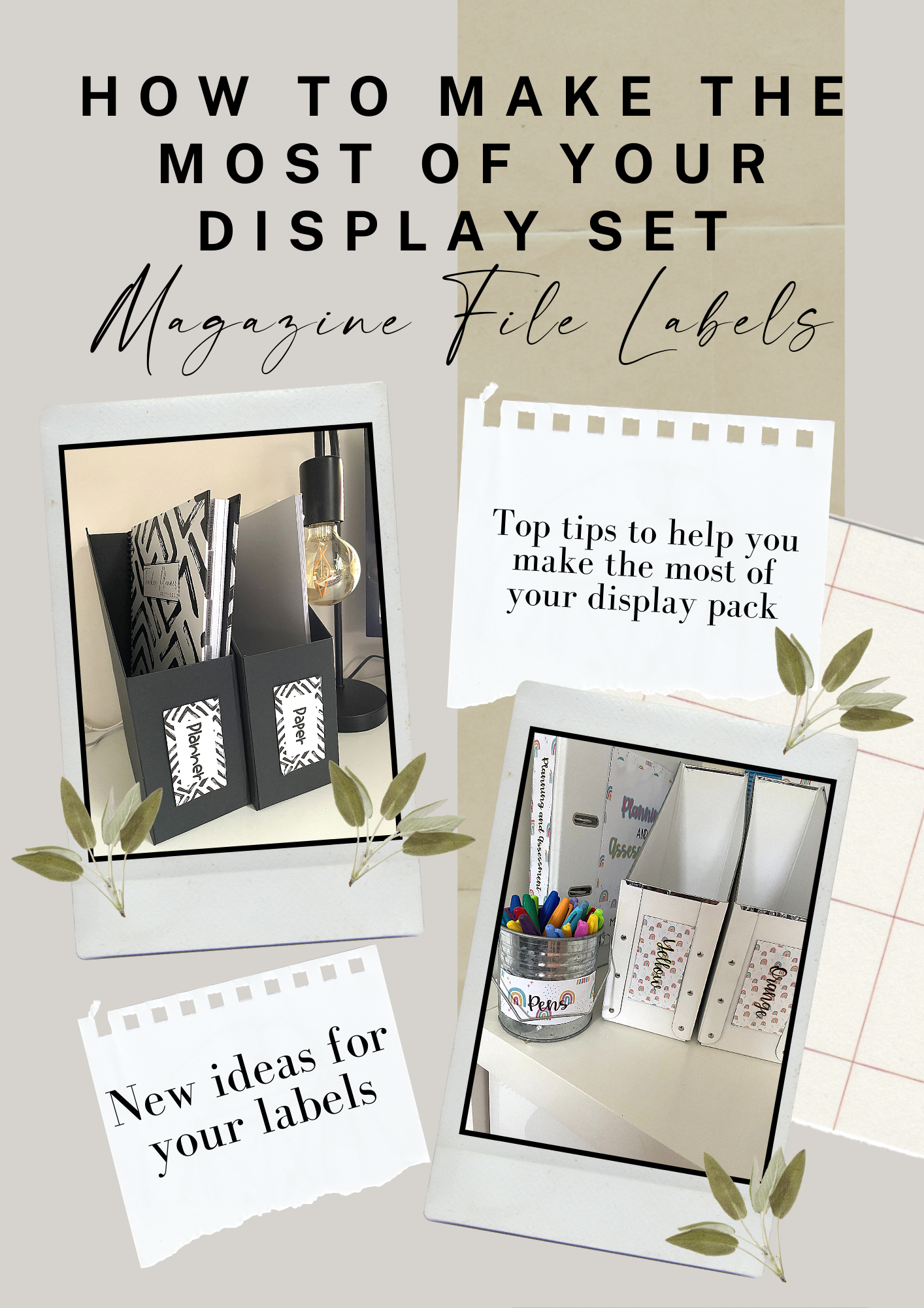 How to make the most of your display set: Magazine File Labels