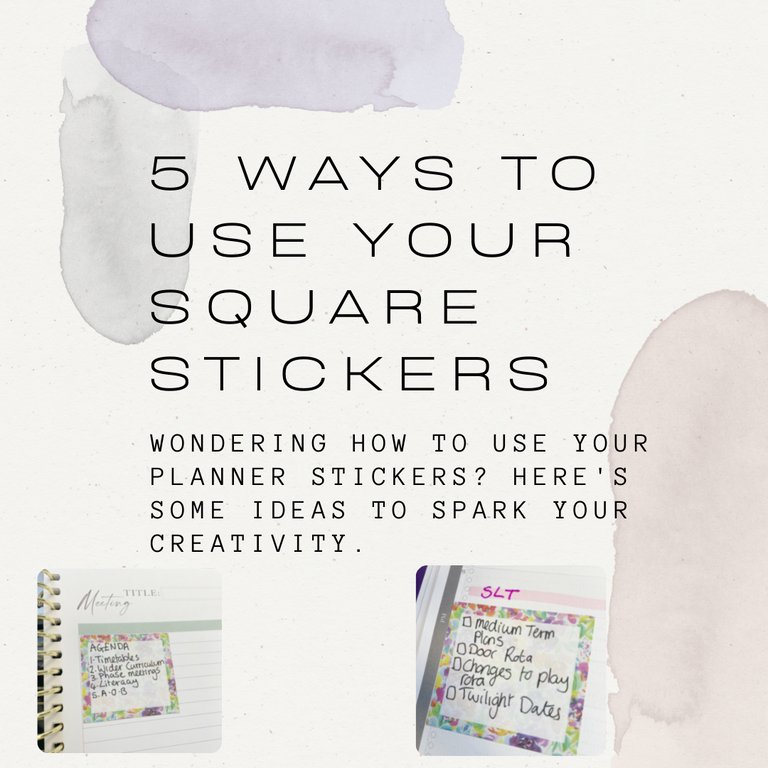 5 WAYS TO USE YOUR SQUARE PLANNER STICKERS