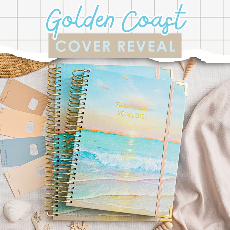 Drift away with Golden Coast 🐚 2026/27 Planner Cover Reveal