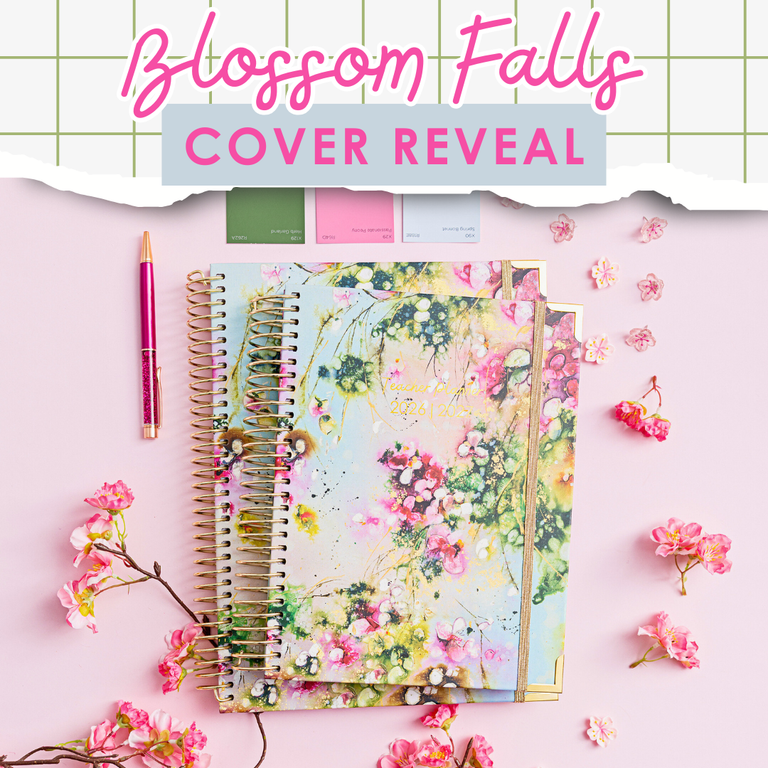 Spring into Life with Blossom Falls 🌸  2026/27 Planner Cover Reveal