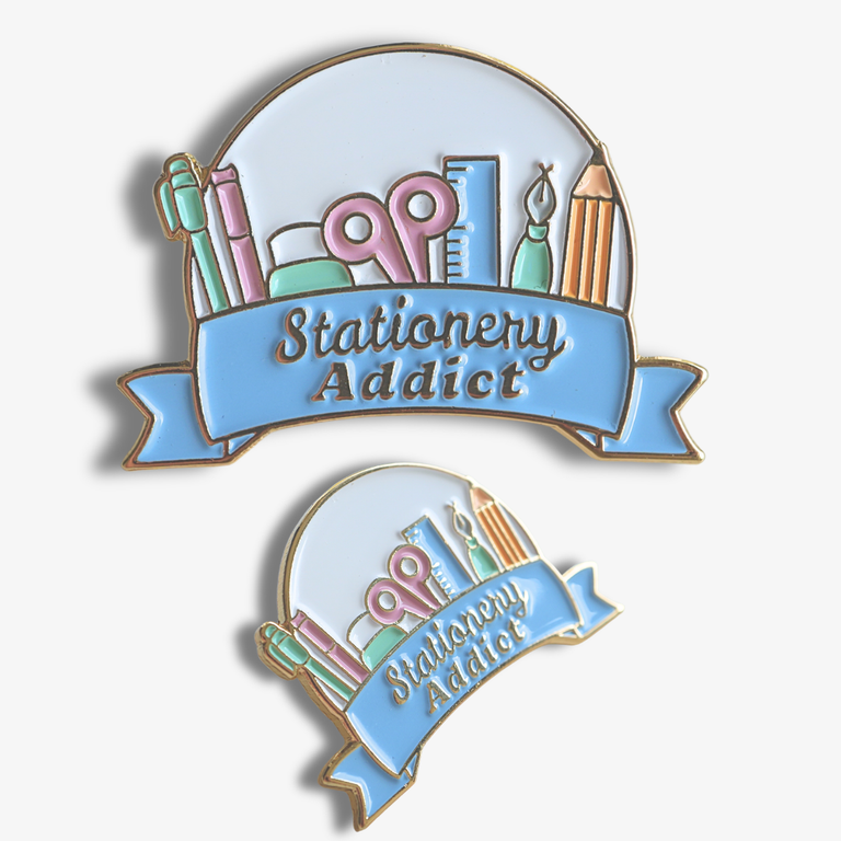 Stationery Addict Enamel Badge