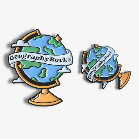 Geography Rocks Enamel Badge