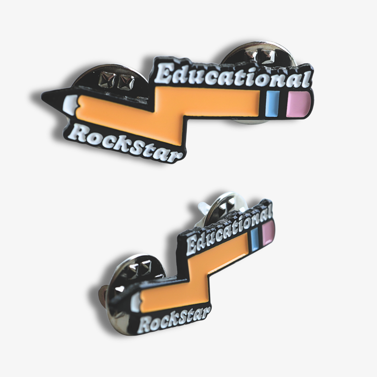 Educational Rockstar Enamel Badge