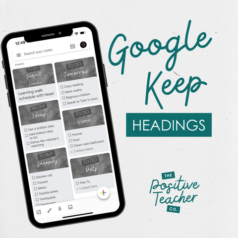Slate Google Keep Headings Download
