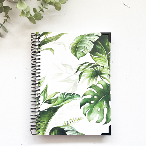 Lined Notebook- Tropical Leaves