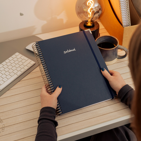 A4 Hardback Notebook: Classic Navy