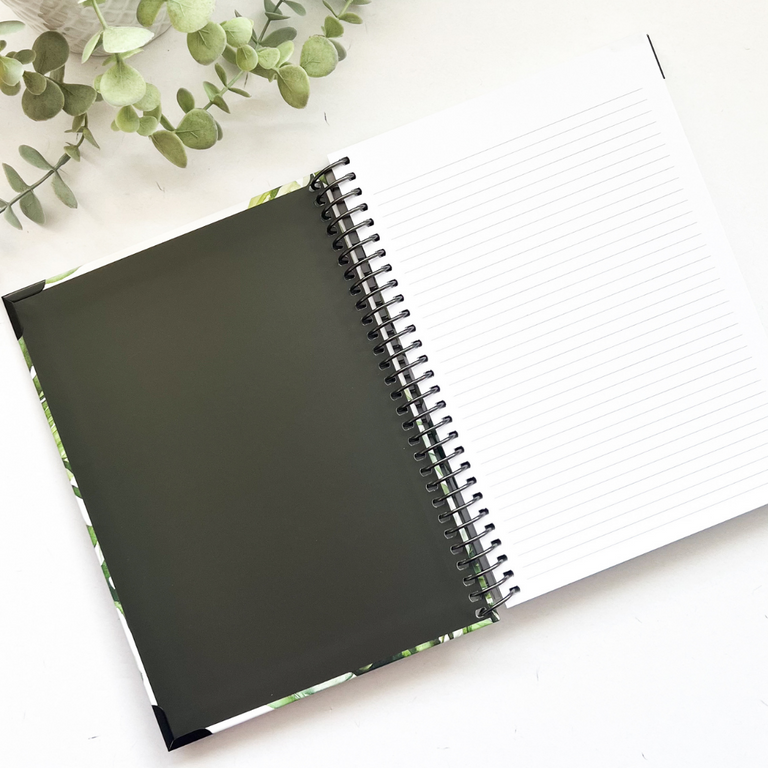 Lined Notebook- Tropical Leaves