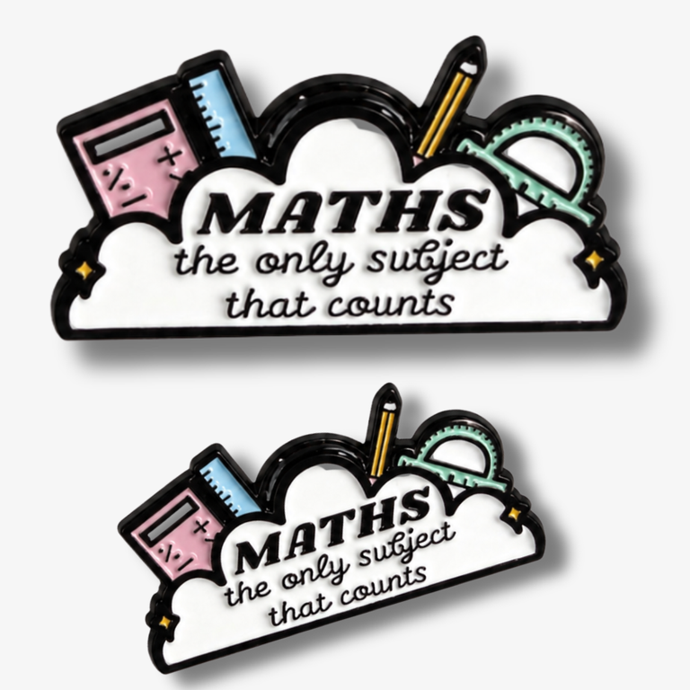 Maths Teacher Enamel Badge