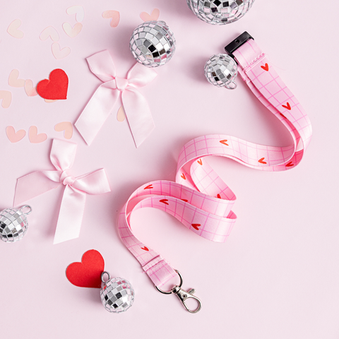 Lanyard: Checked Hearts