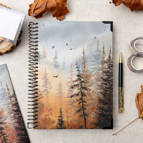 B5 Lined Notebook- Golden Pine
