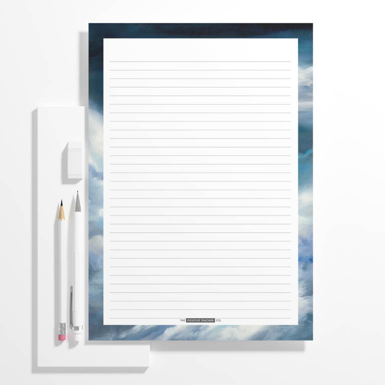 A4 Lined Pad- Celeste