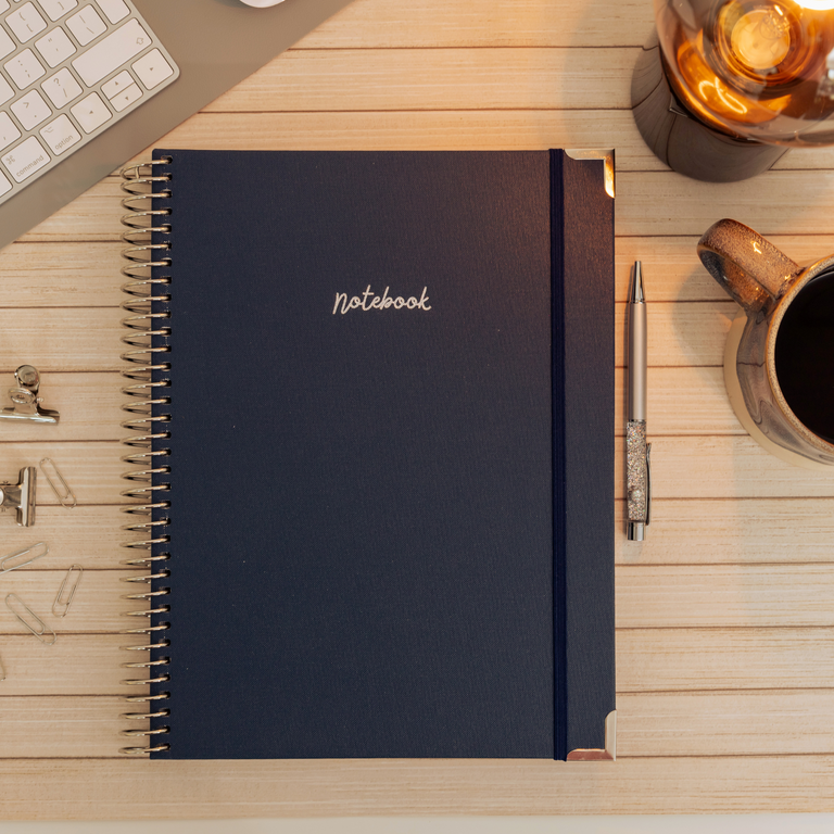 A4 Hardback Notebook: Classic Navy