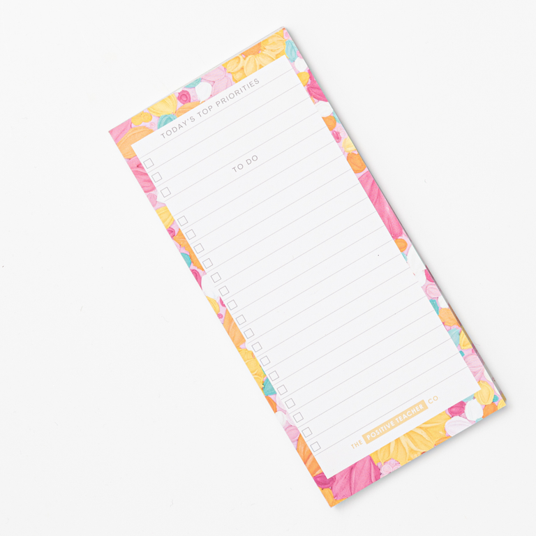 To Do List Pad: Frosted Flowers