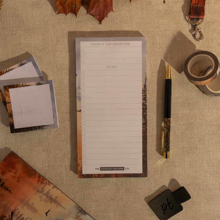 To Do List Pad: Golden Pine