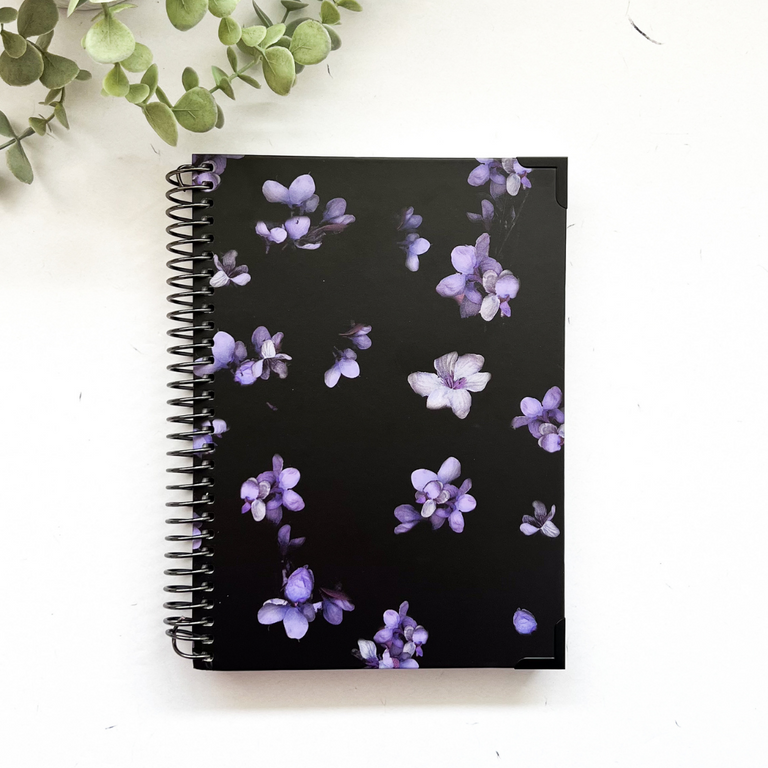 Lined Notebook- Midnight Petals