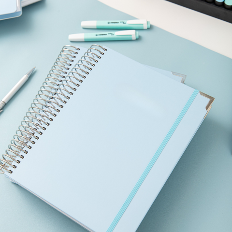 B5 Lined Essentials Notebook- Blue