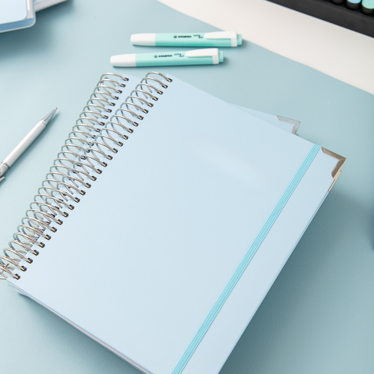 B5 Lined Essentials Notebook- Blue