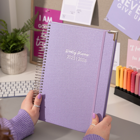 Weekly Planner 2025|2026- Lilac Shimmer