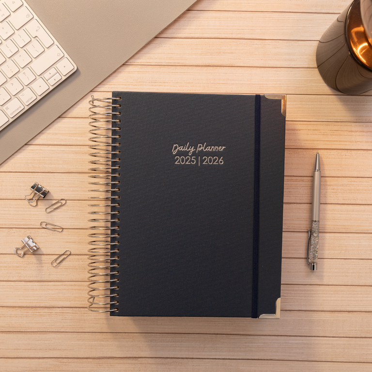 Daily Planner 2025|2026-Classic Navy