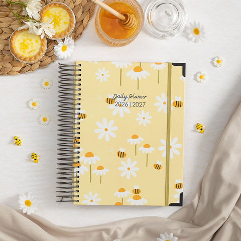 Daily Planner 2026|2027- Sweet Daisies