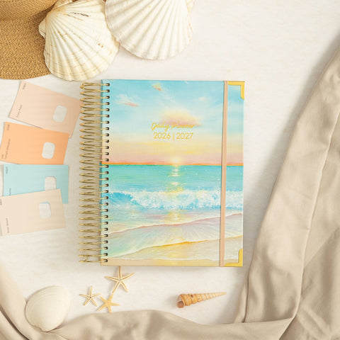 Daily Planner 2026|2027- Golden Coast