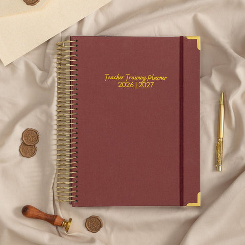 Teacher Training Planner 2026|2027-  Burgundy
