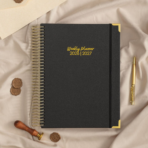 Weekly Planner 2026|2027- Classic Black