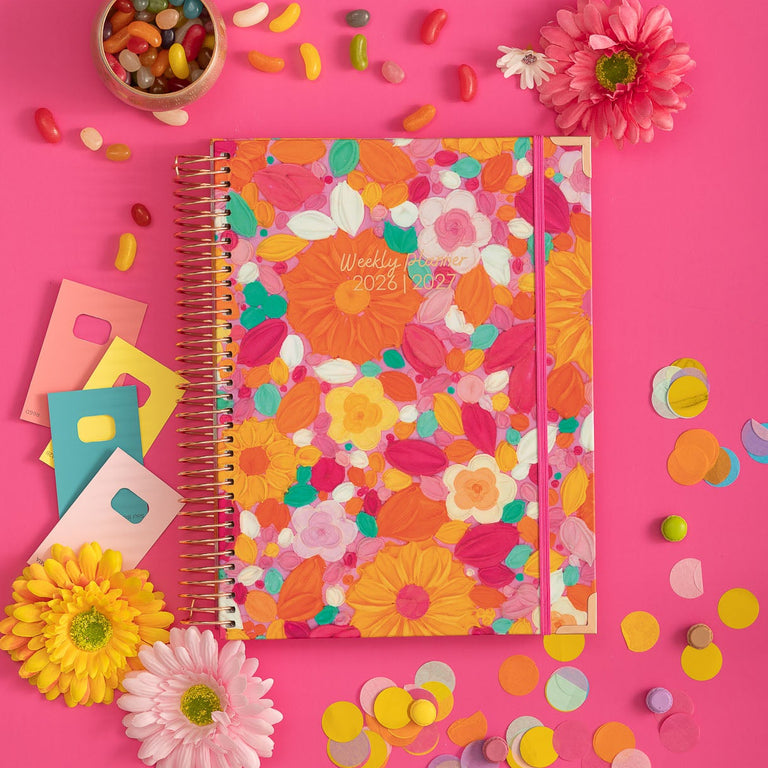 Weekly Planner 2026|2027- Frosted Flowers