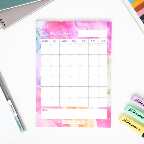 Monthly Planner Pad- Colour Infusion