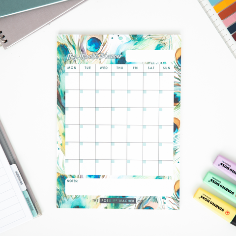 Monthly Planner Pad- Plume