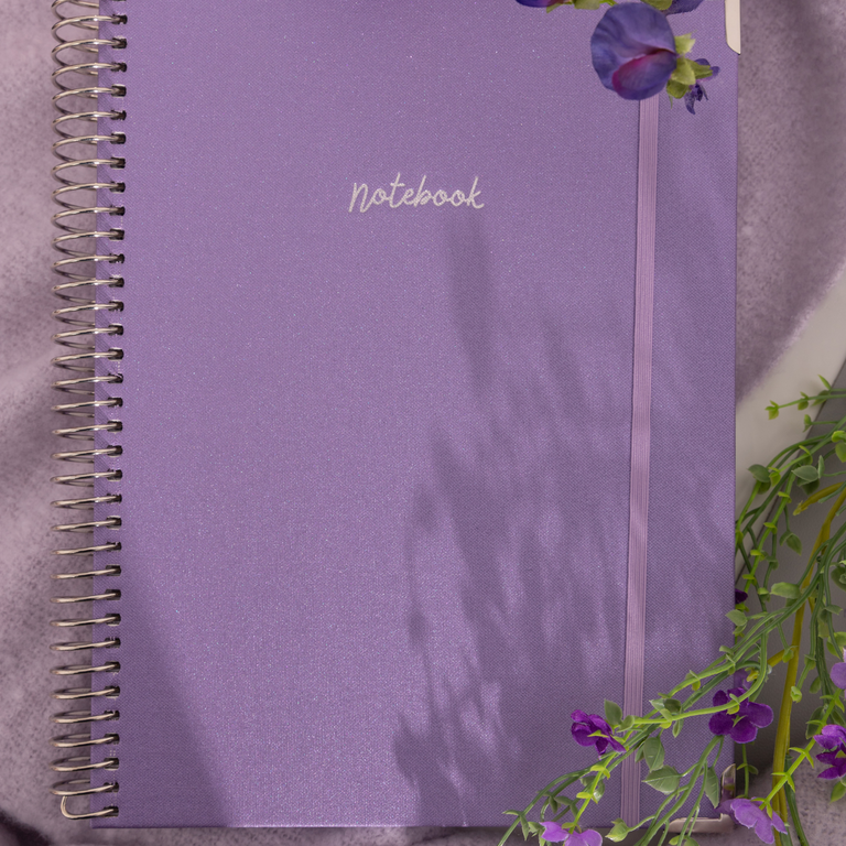 A4 Hardback Notebook: Lilac Shimmer