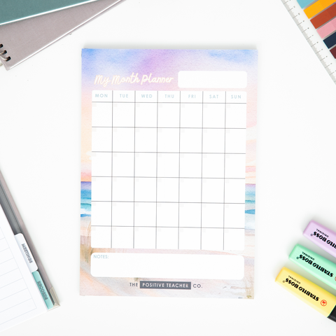 Monthly Planner Pad- Sunset Sands