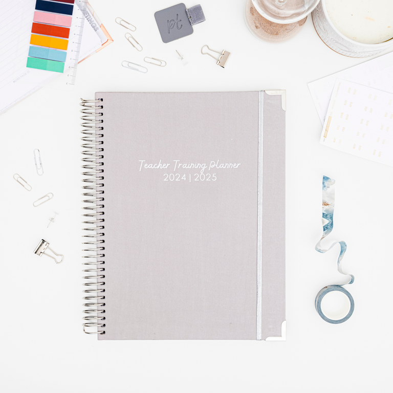 teacher training planner 2024 2025 dusk grey linen