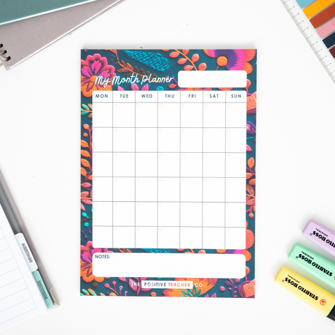 Monthly Planner Pad- Song Bird