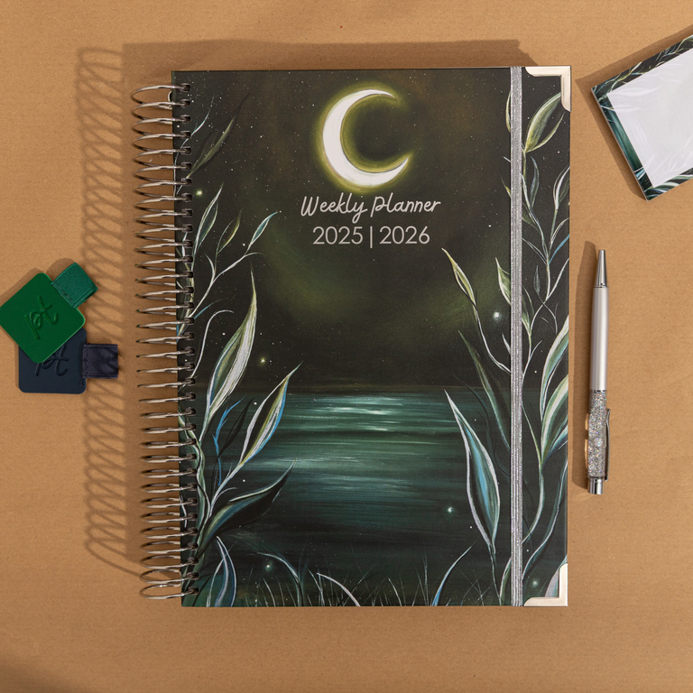 Weekly Planner 2025|2026- Moonlit Lake