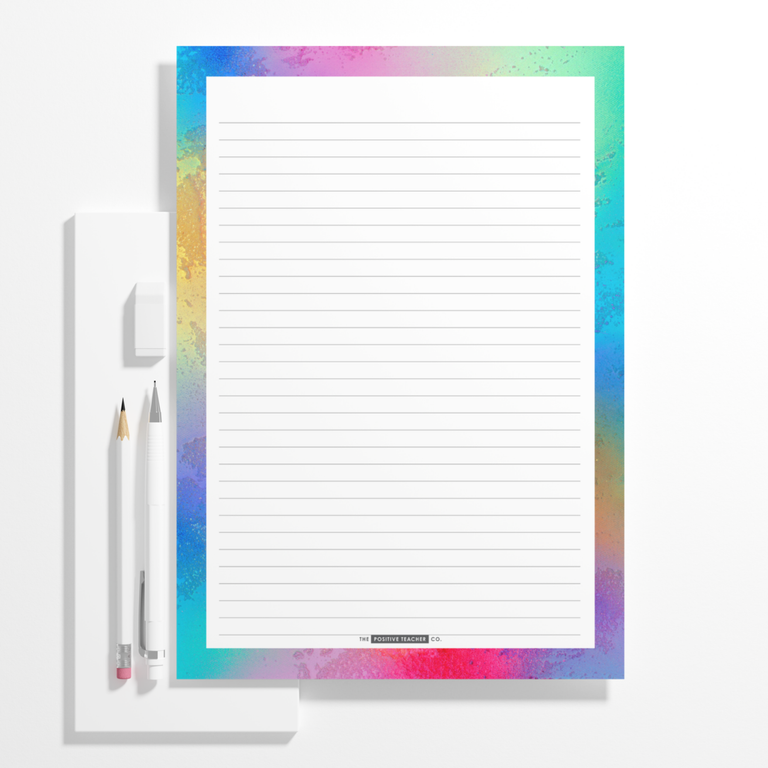 A4 Lined Pad- Cloud Of Colour