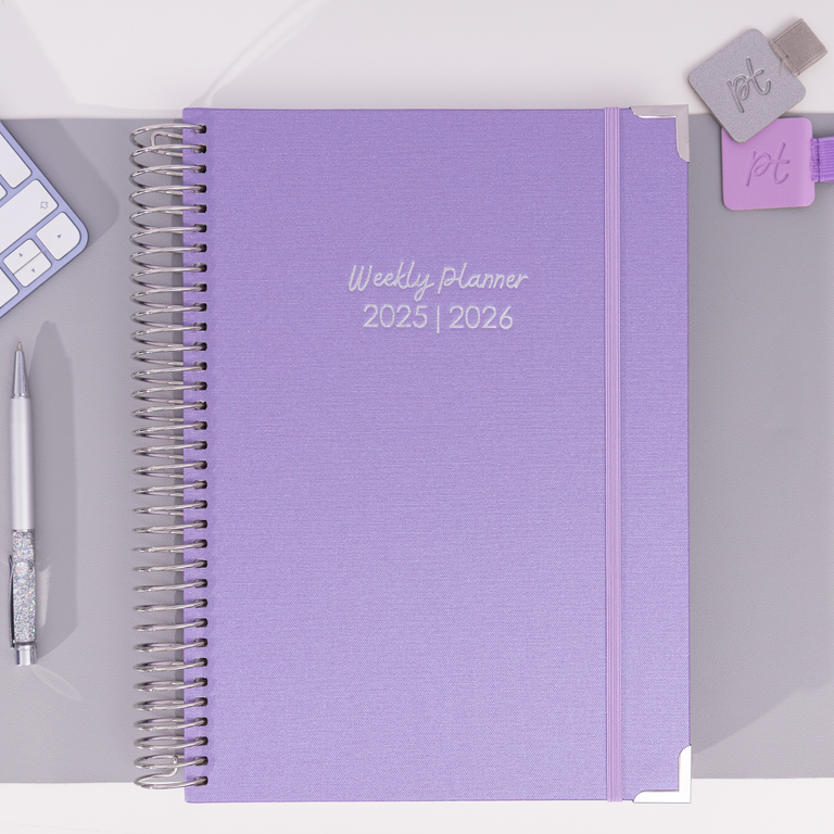 Weekly Planner 2025|2026- Lilac Shimmer