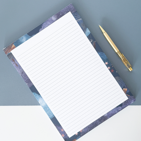 A4 Lined Pad- Midnight Adventure