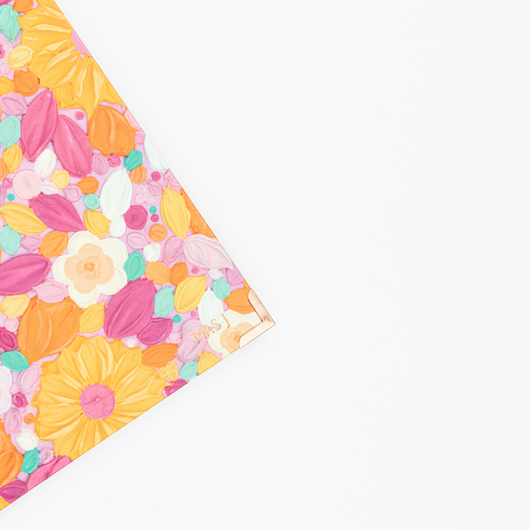 A4 Hardback Notebook: Frosted Flowers