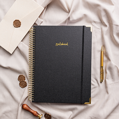 A4 Hardback Notebook: Classic Black