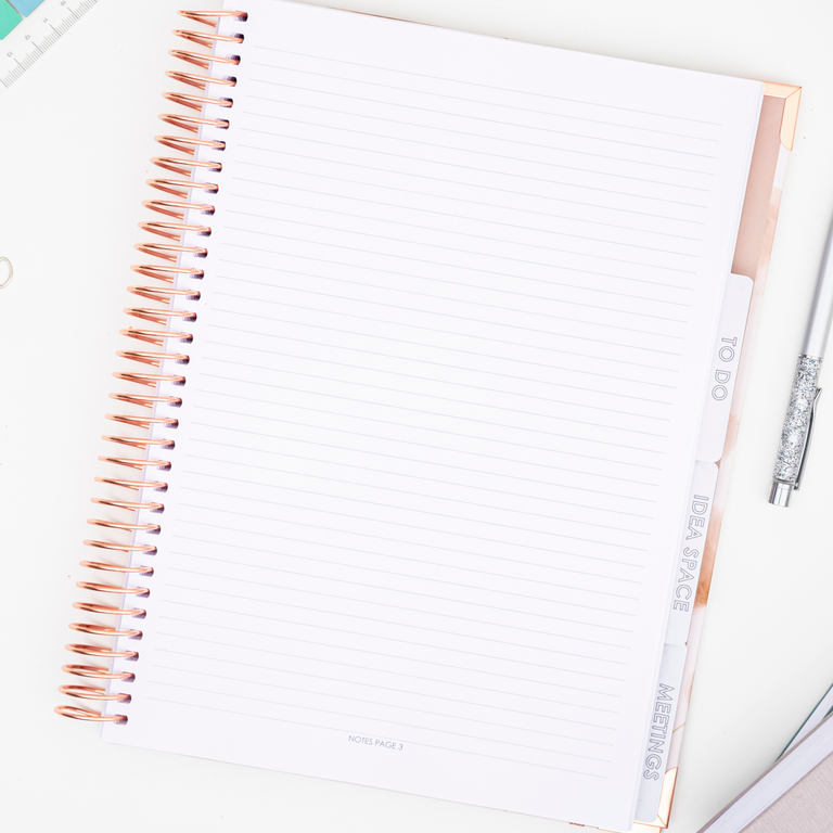 A4 Hardback Notebook: Frosted Flowers